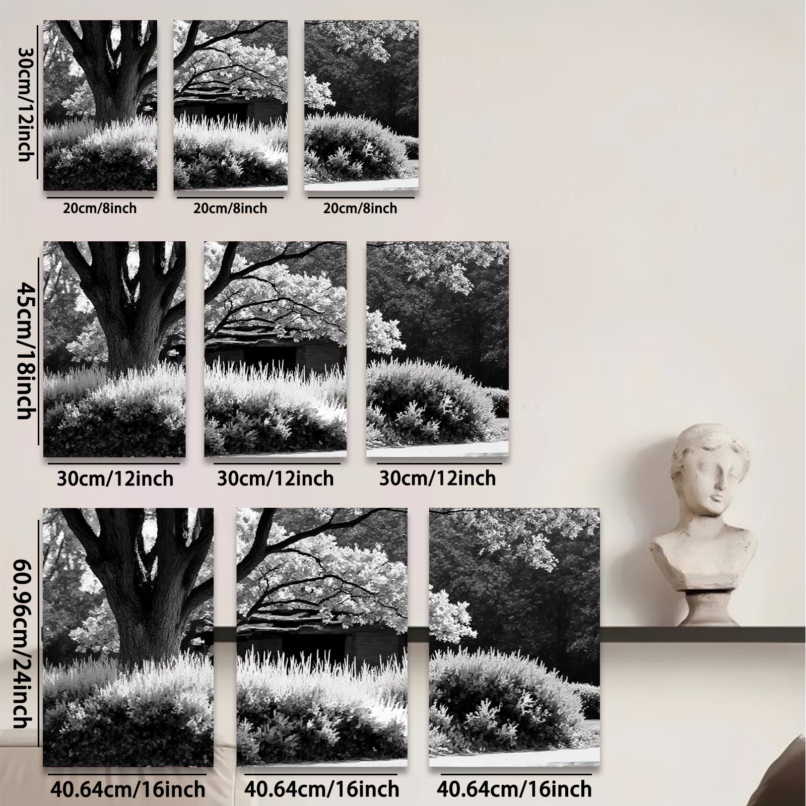 2D flat 1pc Serene Garden Landscape Wall Art Peaceful Countryside Home Decor Living Room Bedroom Canvas Prints Modern Farmhouse Style Rustic Chic Gallery Wrapped Ready to Hang