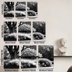 2D flat 1pc Serene Garden Landscape Wall Art Peaceful Countryside Home Decor Living Room Bedroom Canvas Prints Modern Farmhouse Style Rustic Chic Gallery Wrapped Ready to Hang