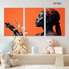 2D flat 1pc Serene Portrait Woman Floral Still Life Living Room Bedroom Gallery Wall Art Modern Farmhouse Decor Botanical Prints Rustic Chic