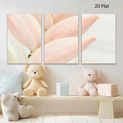 2D flat 1pc Soft Pink Succulent Bloom Botanical Wall Art Living Room Bedroom Decor Farmhouse Style Canvas Prints Modern Minimalist Gallery Wrapped Art