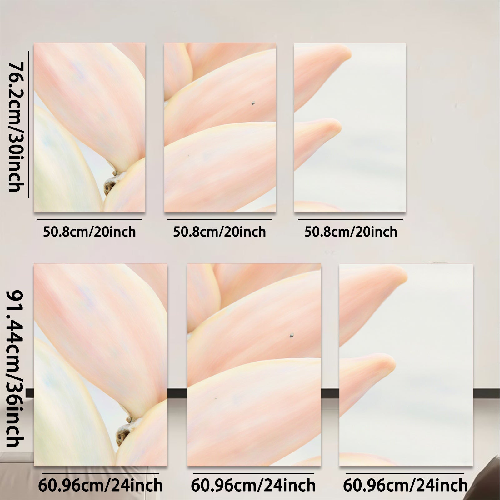 2D flat 1pc Soft Pink Succulent Bloom Botanical Wall Art Living Room Bedroom Decor Farmhouse Style Canvas Prints Modern Minimalist Gallery Wrapped Art