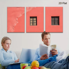2D flat 1pc Southwestern Adobe Wall Rustic Farmhouse Decor Living Room Bedroom Gallery Wrapped Canvas Print Modern Minimalist Art