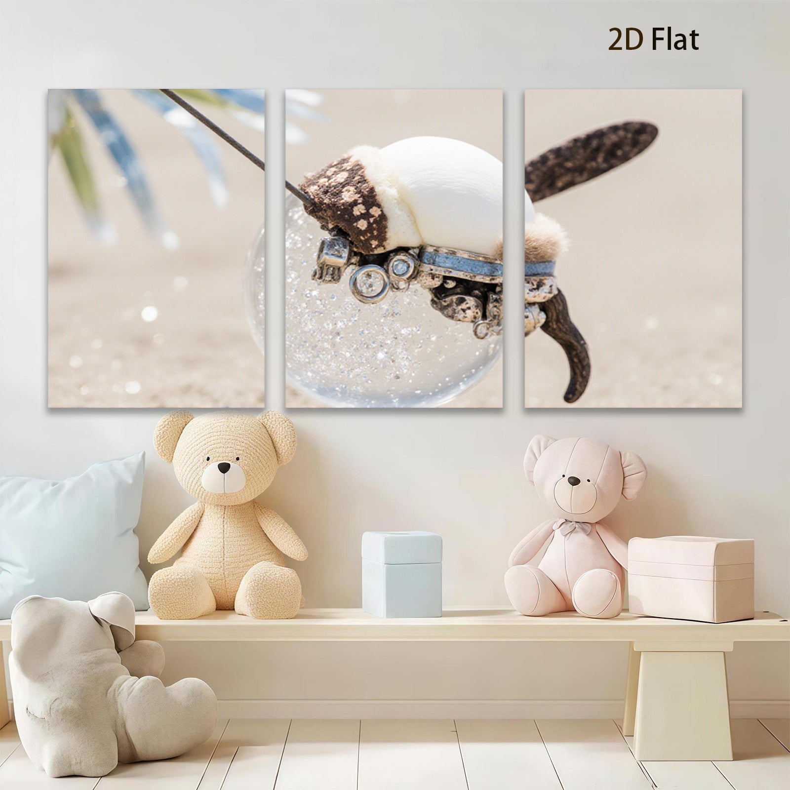 2D flat 1pc Steampunk insect sculpture wall art for living room bedroom gallery wrapped canvas print modern farmhouse decor botanical wildlife statement piece trending now