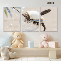2D flat 1pc Steampunk insect sculpture wall art for living room bedroom gallery wrapped canvas print modern farmhouse decor botanical wildlife statement piece trending now
