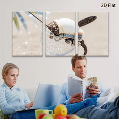 2D flat 1pc Steampunk insect sculpture wall art for living room bedroom gallery wrapped canvas print modern farmhouse decor botanical wildlife statement piece trending now