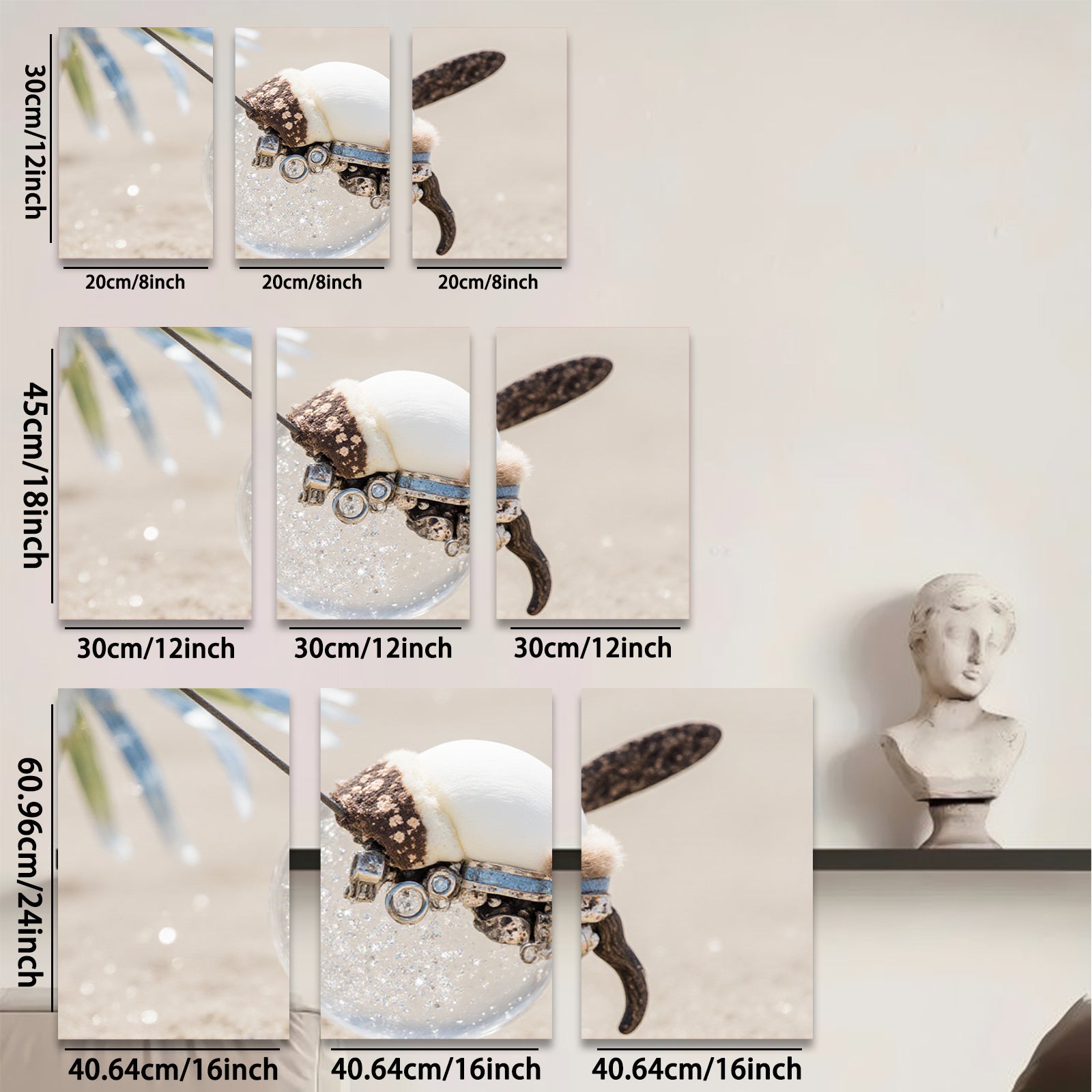 2D flat 1pc Steampunk insect sculpture wall art for living room bedroom gallery wrapped canvas print modern farmhouse decor botanical wildlife statement piece trending now