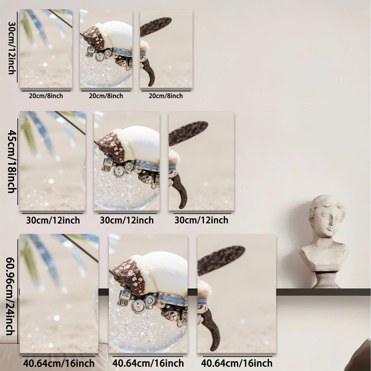 2D flat 1pc Steampunk insect sculpture wall art for living room bedroom gallery wrapped canvas print modern farmhouse decor botanical wildlife statement piece trending now