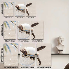 2D flat 1pc Steampunk insect sculpture wall art for living room bedroom gallery wrapped canvas print modern farmhouse decor botanical wildlife statement piece trending now