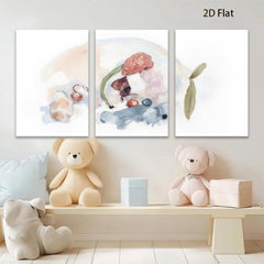 2D flat 1pc Still Life Fruit Blooms Botanical Wall Art Decor Living Room Bedroom Gallery Wrapped Canvas Print Modern Farmhouse Aesthetic