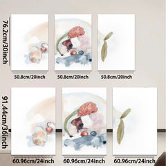 2D flat 1pc Still Life Fruit Blooms Botanical Wall Art Decor Living Room Bedroom Gallery Wrapped Canvas Print Modern Farmhouse Aesthetic
