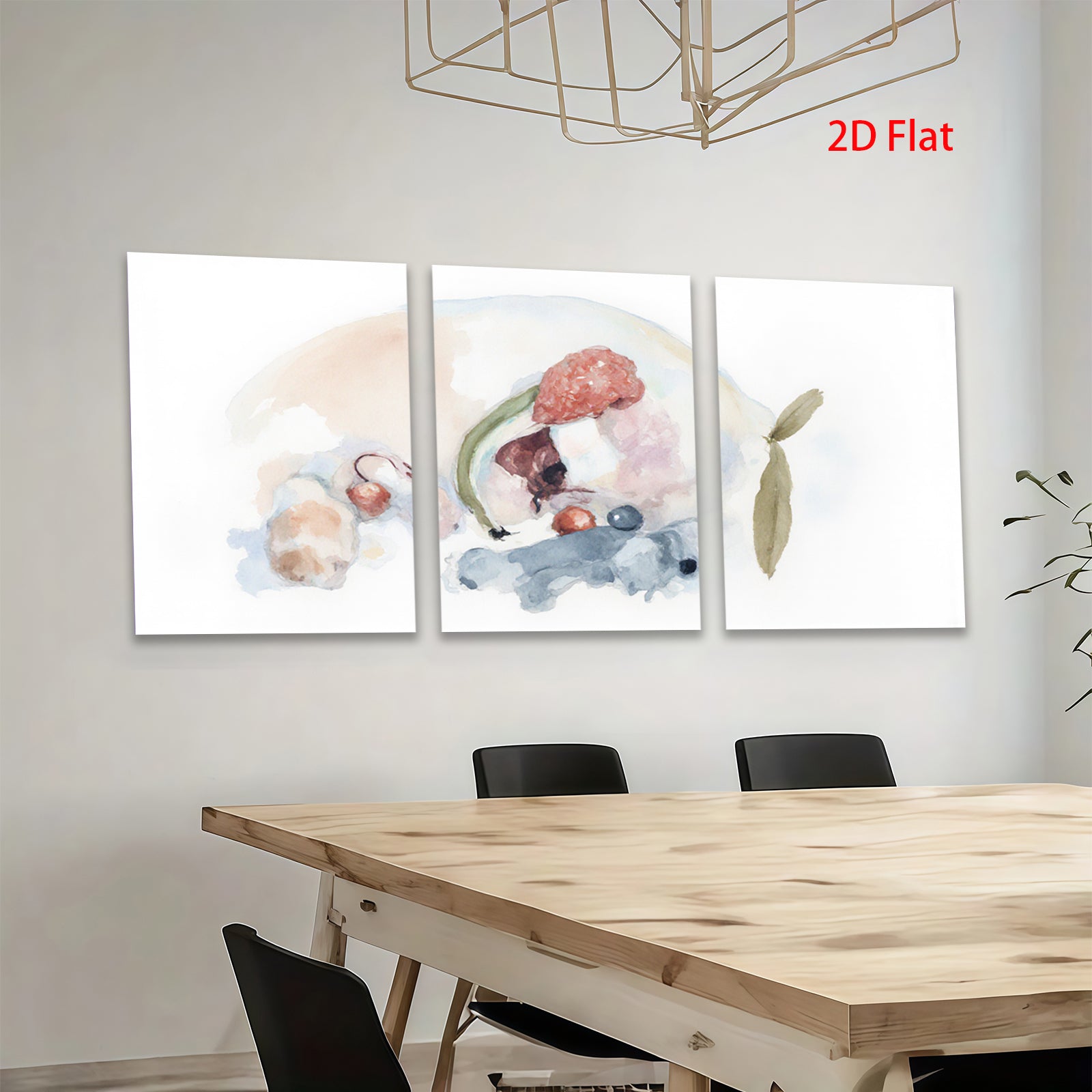 2D flat 1pc Still Life Fruit Blooms Botanical Wall Art Decor Living Room Bedroom Gallery Wrapped Canvas Print Modern Farmhouse Aesthetic