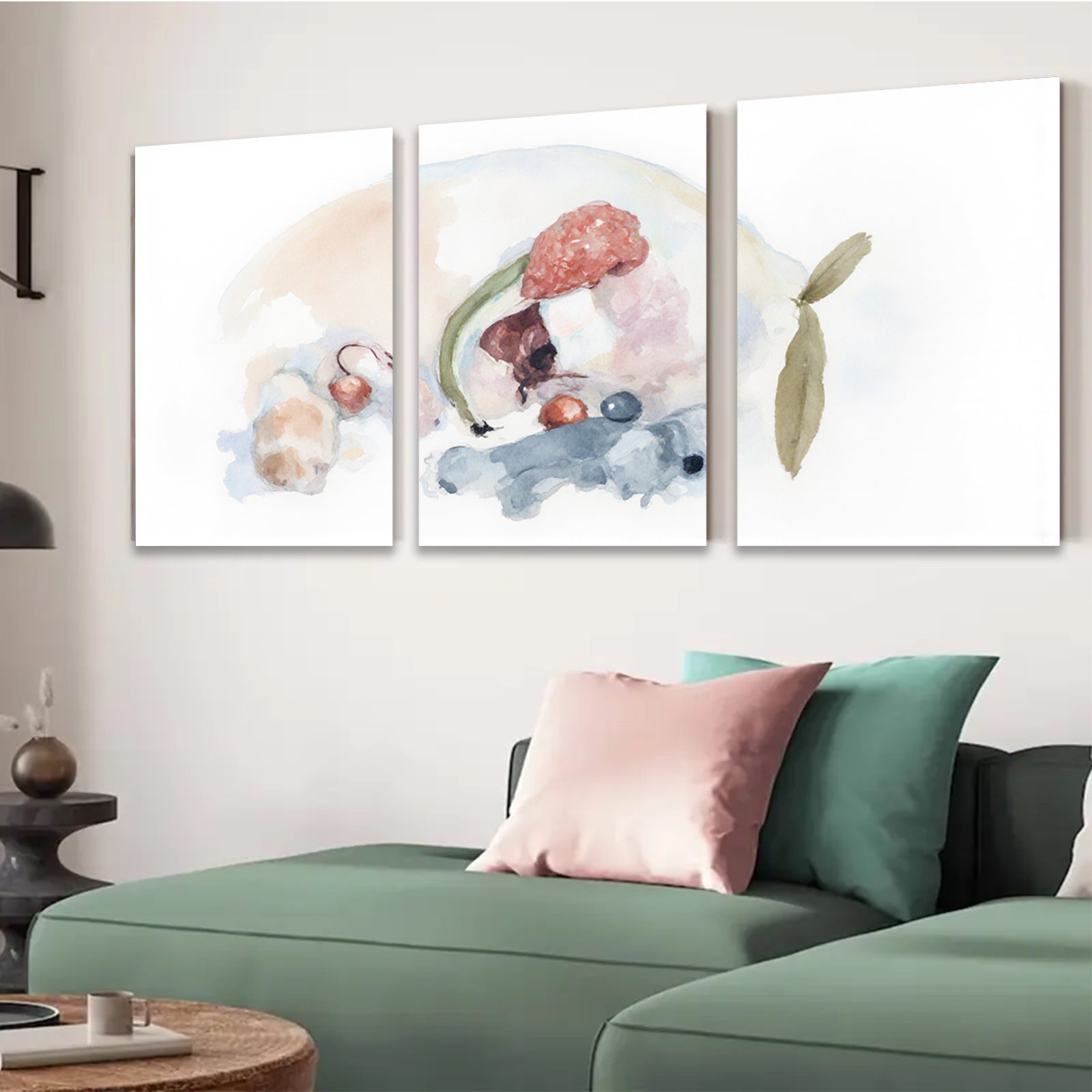 2D flat 1pc Still Life Fruit Blooms Botanical Wall Art Decor Living Room Bedroom Gallery Wrapped Canvas Print Modern Farmhouse Aesthetic