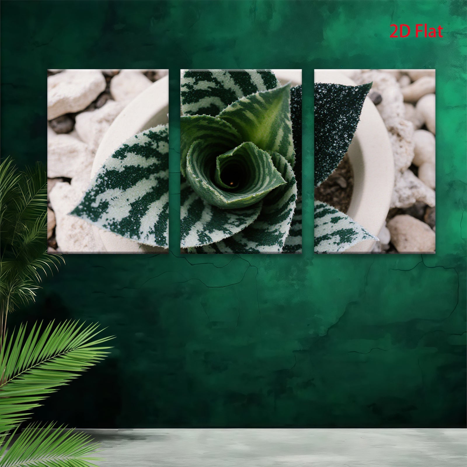 2D flat 1pc Succulent Bloom Botanical Wall Art Living Room Bedroom Decor Farmhouse Style Modern Minimalist Gallery Wrapped Canvas Prints Ready to Hang