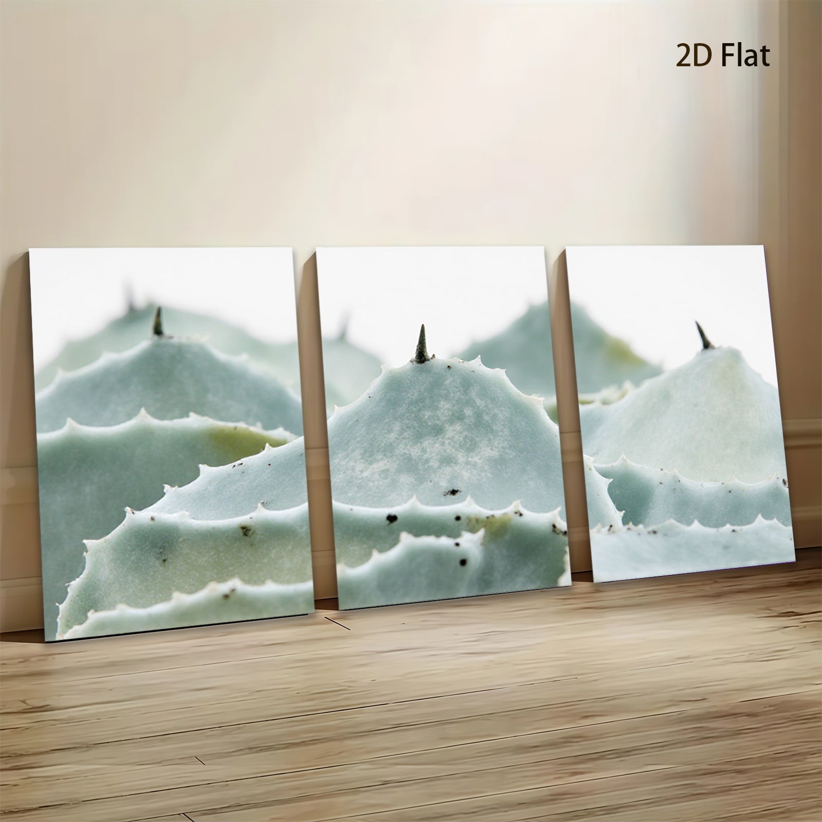 2D flat 1pc Succulent Garden Close Up Botanical Wall Art Living Room Bedroom Decor Modern Farmhouse Style Canvas Prints Textured Artwork Gallery Wrapped Ready To Hang