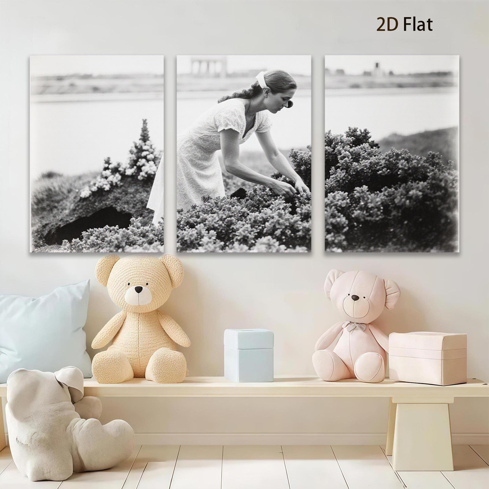 2D flat 1pc Summer Bloom Garden Vista Coastal Farmhouse Wall Decor Living Room Bedroom Art Prints Canvas Paintings Modern Botanical Prints