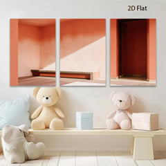 2D flat 1pc Sunlit Minimalist Entryway Warm Modern Wall Art for Living Room Bedroom Office Decor Gallery Wrapped Canvas Prints Coastal Farmhouse Style