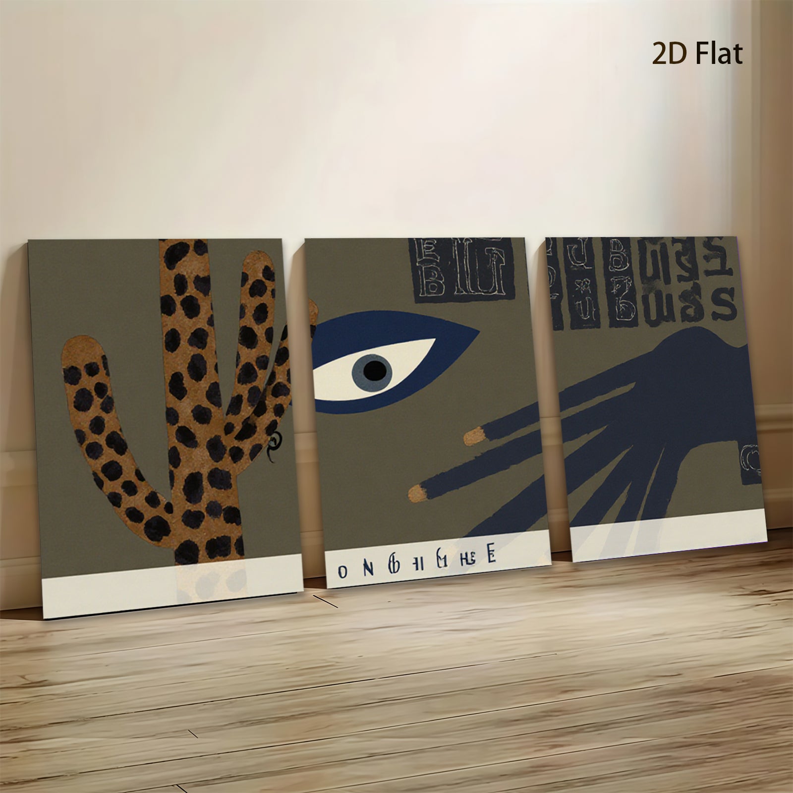 2D flat 1pc Surrealist Eye Hand Abstract Wall Art Modern Farmhouse Decor Living Room Bedroom Gallery Wrapped Canvas Prints Textured Artwork Coastal Style Home D��cor