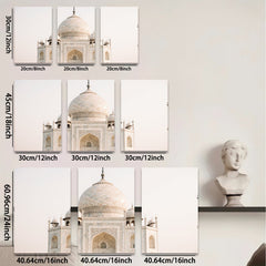 2D flat 1pc Taj Mahal India architectural wonder serene wall decor living room bedroom office gallery wrapped canvas print farmhouse style modern minimalist cozy