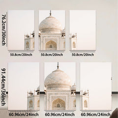 2D flat 1pc Taj Mahal India architectural wonder serene wall decor living room bedroom office gallery wrapped canvas print farmhouse style modern minimalist cozy