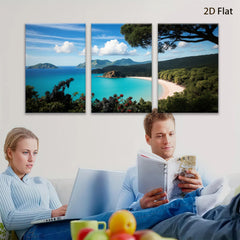 2D flat 1pc Tropical Beach Coastal Paradise Ocean View Wall Art Decor Living Room Bedroom Modern Farmhouse Gallery Wrapped Canvas Prints Home D��cor