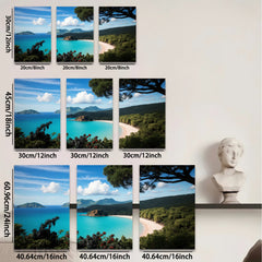 2D flat 1pc Tropical Beach Coastal Paradise Ocean View Wall Art Decor Living Room Bedroom Modern Farmhouse Gallery Wrapped Canvas Prints Home D��cor