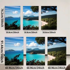 2D flat 1pc Tropical Beach Coastal Paradise Ocean View Wall Art Decor Living Room Bedroom Modern Farmhouse Gallery Wrapped Canvas Prints Home D��cor