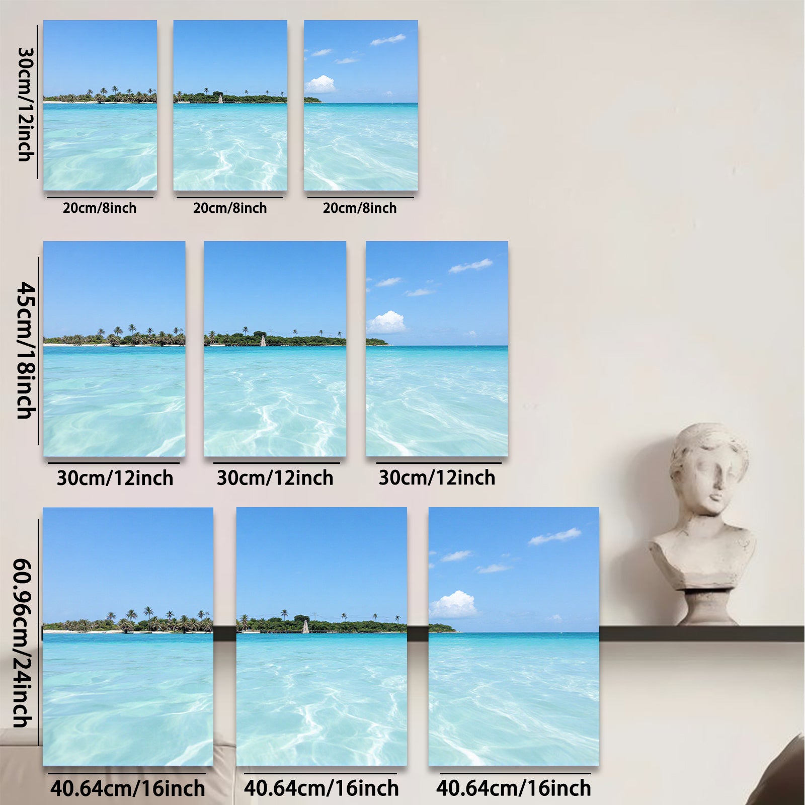 2D flat 1pc Tropical Island Beach Coastal Wall Art Living Room Bedroom Decor Farmhouse Style Modern Canvas Prints Large Size Ready to Hang