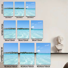 2D flat 1pc Tropical Island Beach Coastal Wall Art Living Room Bedroom Decor Farmhouse Style Modern Canvas Prints Large Size Ready to Hang