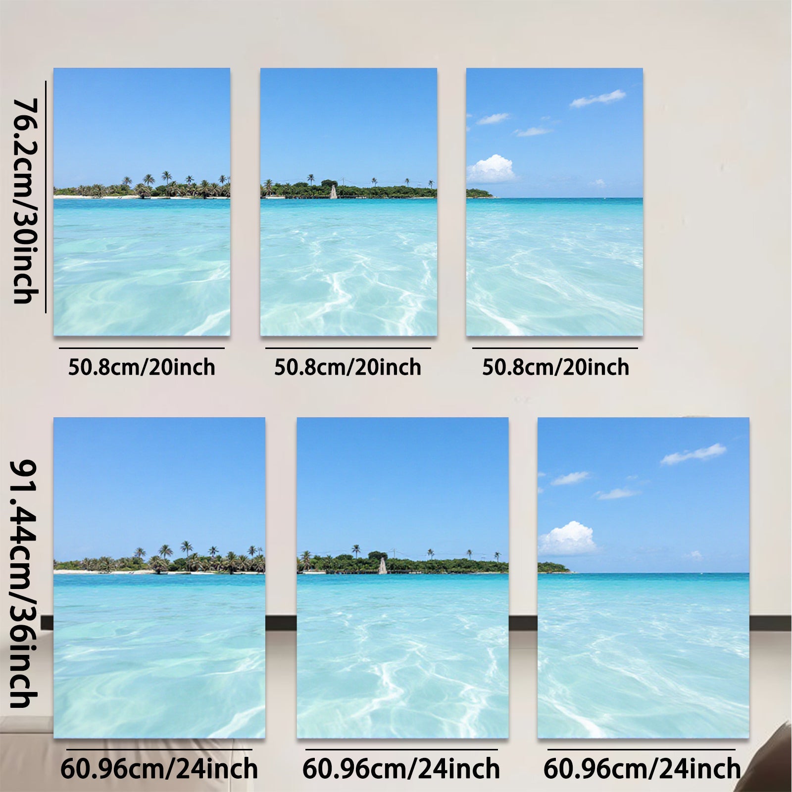 2D flat 1pc Tropical Island Beach Coastal Wall Art Living Room Bedroom Decor Farmhouse Style Modern Canvas Prints Large Size Ready to Hang