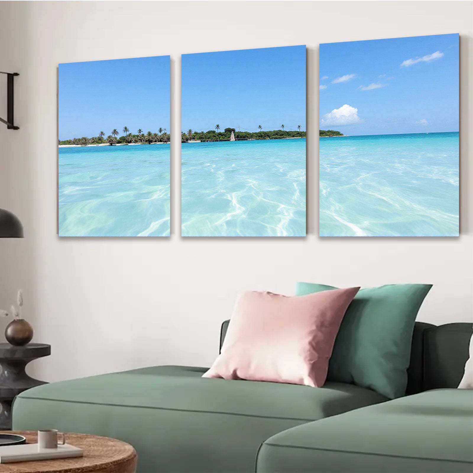 2D flat 1pc Tropical Island Beach Coastal Wall Art Living Room Bedroom Decor Farmhouse Style Modern Canvas Prints Large Size Ready to Hang