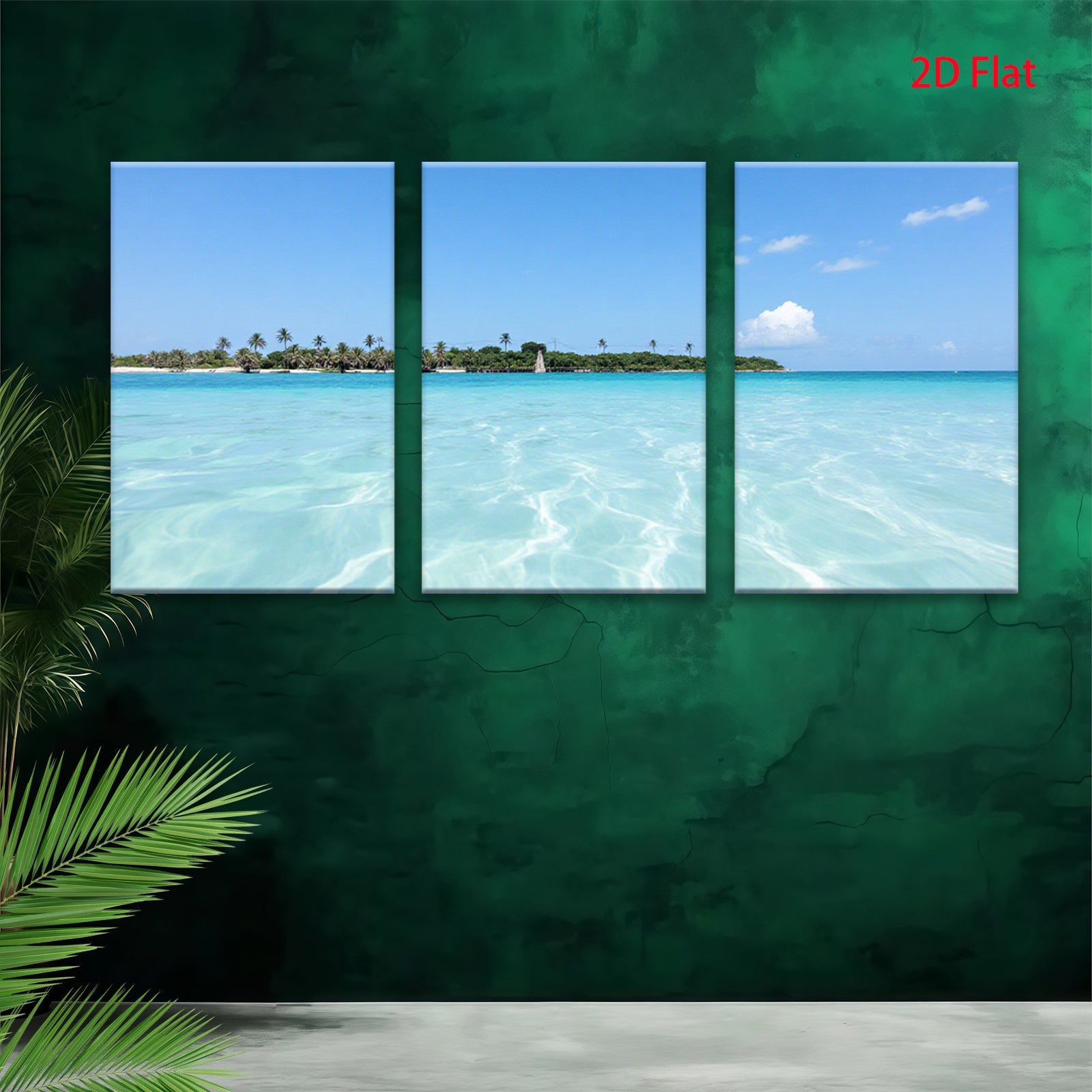 2D flat 1pc Tropical Island Beach Coastal Wall Art Living Room Bedroom Decor Farmhouse Style Modern Canvas Prints Large Size Ready to Hang