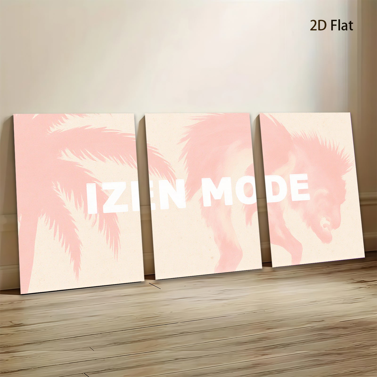 2D flat 1pc Tropical Palm Leaves Sunset Wall Art Beach Home Decor Living Room Bedroom Canvas Prints Modern Farmhouse Aesthetic Gallery Wrapped Timeless Coastal Style