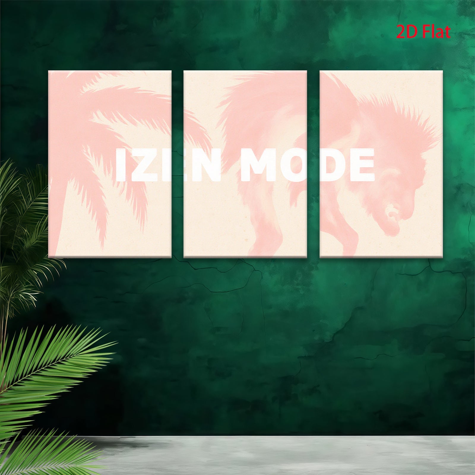2D flat 1pc Tropical Palm Leaves Sunset Wall Art Beach Home Decor Living Room Bedroom Canvas Prints Modern Farmhouse Aesthetic Gallery Wrapped Timeless Coastal Style