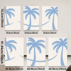 2D flat 1pc Tropical Palm Tree Silhouette Wall Art Coastal Beach Decor Living Room Bedroom Home Office Gallery Wrapped Canvas Print Modern Farmhouse Style Trending Now