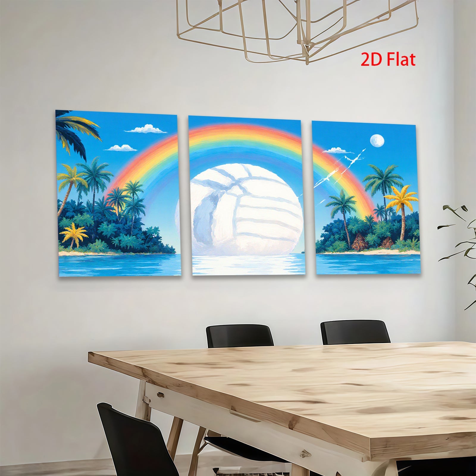 2D flat 1pc Tropical beach volleyball sunset ocean paradise wall art canvas prints for living room bedroom decor farmhouse style modern inspirational cozy aesthetic