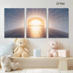 2D flat 1pc Tunnel of Light Abstract Wall Art Modern Canvas Prints for Living Room Bedroom Home Office Decor Gallery Wrapped Inspirational Peaceful Serenity Trending Now