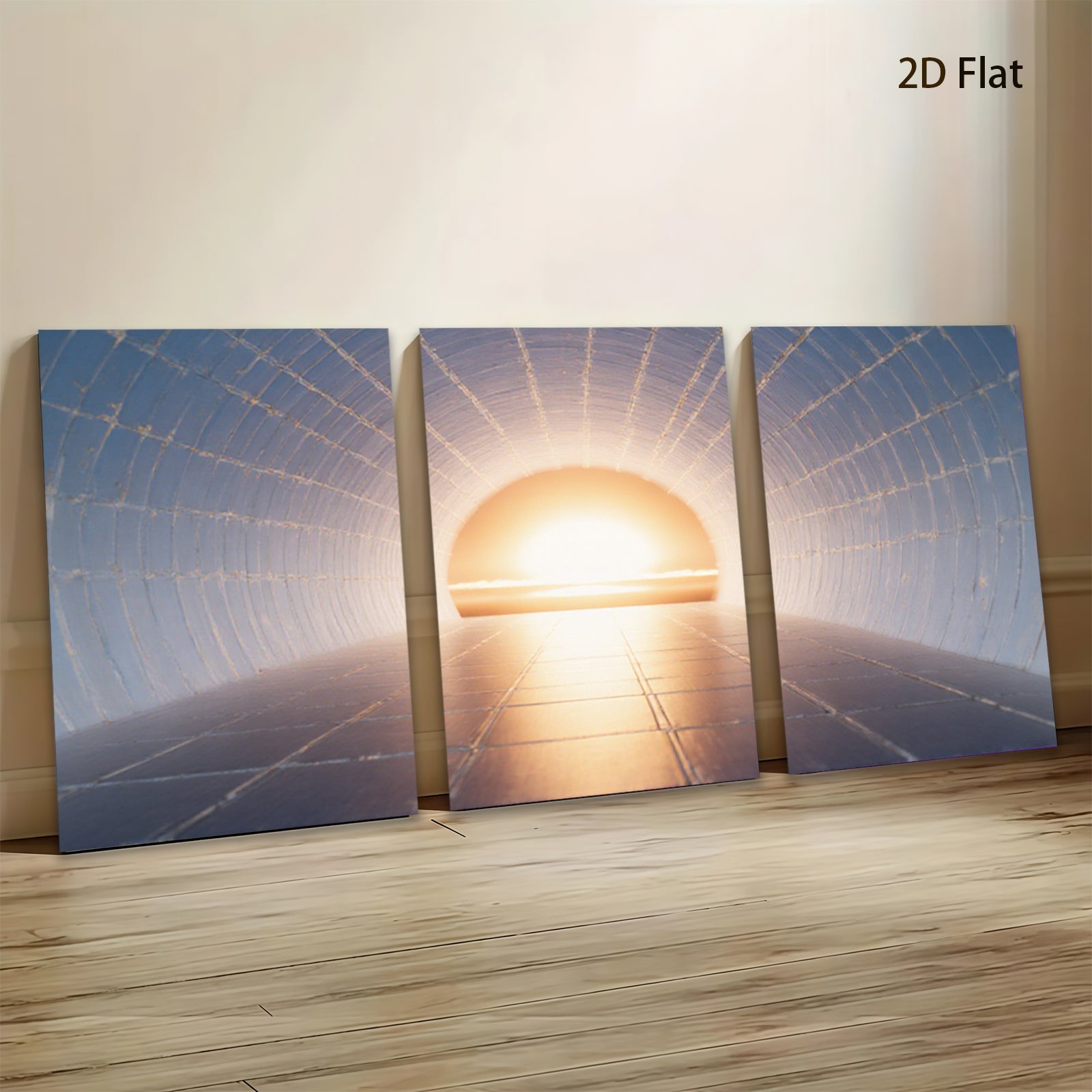 2D flat 1pc Tunnel of Light Abstract Wall Art Modern Canvas Prints for Living Room Bedroom Home Office Decor Gallery Wrapped Inspirational Peaceful Serenity Trending Now
