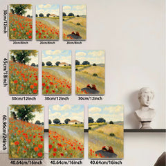 2D flat 1pc Tuscan countryside floral landscape wall art for living room bedroom home decor farmhouse style canvas prints modern botanical garden view