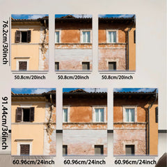 2D flat 1pc Tuscan villa facade warm sunlight rustic charm living room bedroom gallery wall farmhouse decor modern minimalist statement piece