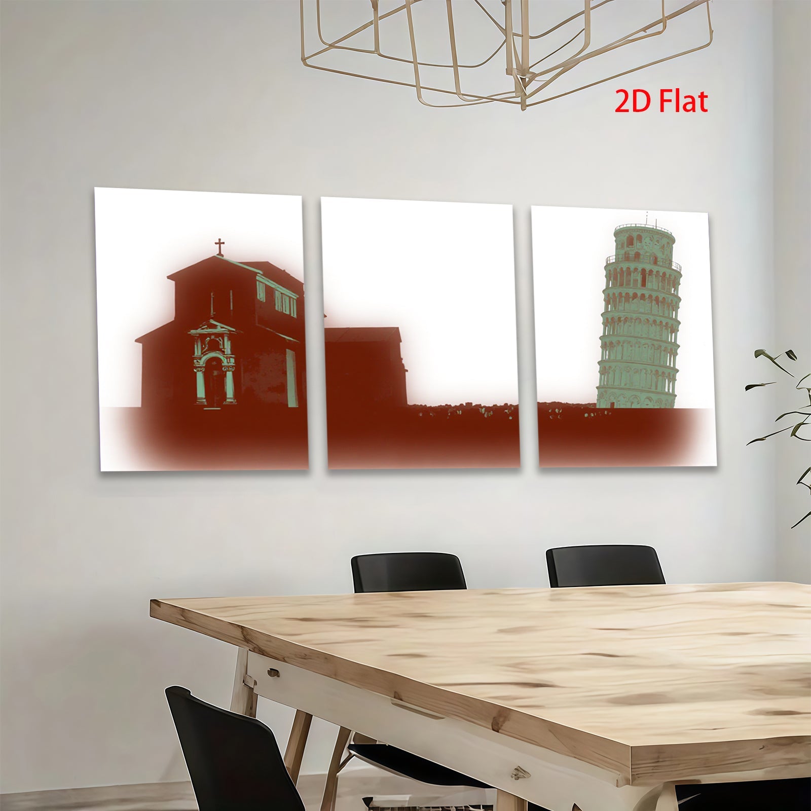 2D flat 1pc Tuscany Italy Leaning Tower scenic wall art canvas prints for living room bedroom home decor farmhouse style modern minimalist gallery wrapped