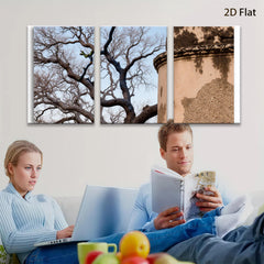 2D flat 1pc Twisted Oak Branch Rustic Tower Farmhouse Wall Decor Living Room Bedroom Gallery Wrapped Canvas Print Modern Art Coastal Style