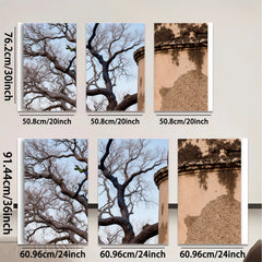 2D flat 1pc Twisted Oak Branch Rustic Tower Farmhouse Wall Decor Living Room Bedroom Gallery Wrapped Canvas Print Modern Art Coastal Style