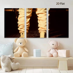 2D flat 1pc Urban Street Style Fashionable Footwear Canvas Wall Art Decor Living Room Bedroom Modern Gallery Wrapped Art Prints Coastal Farmhouse Chic