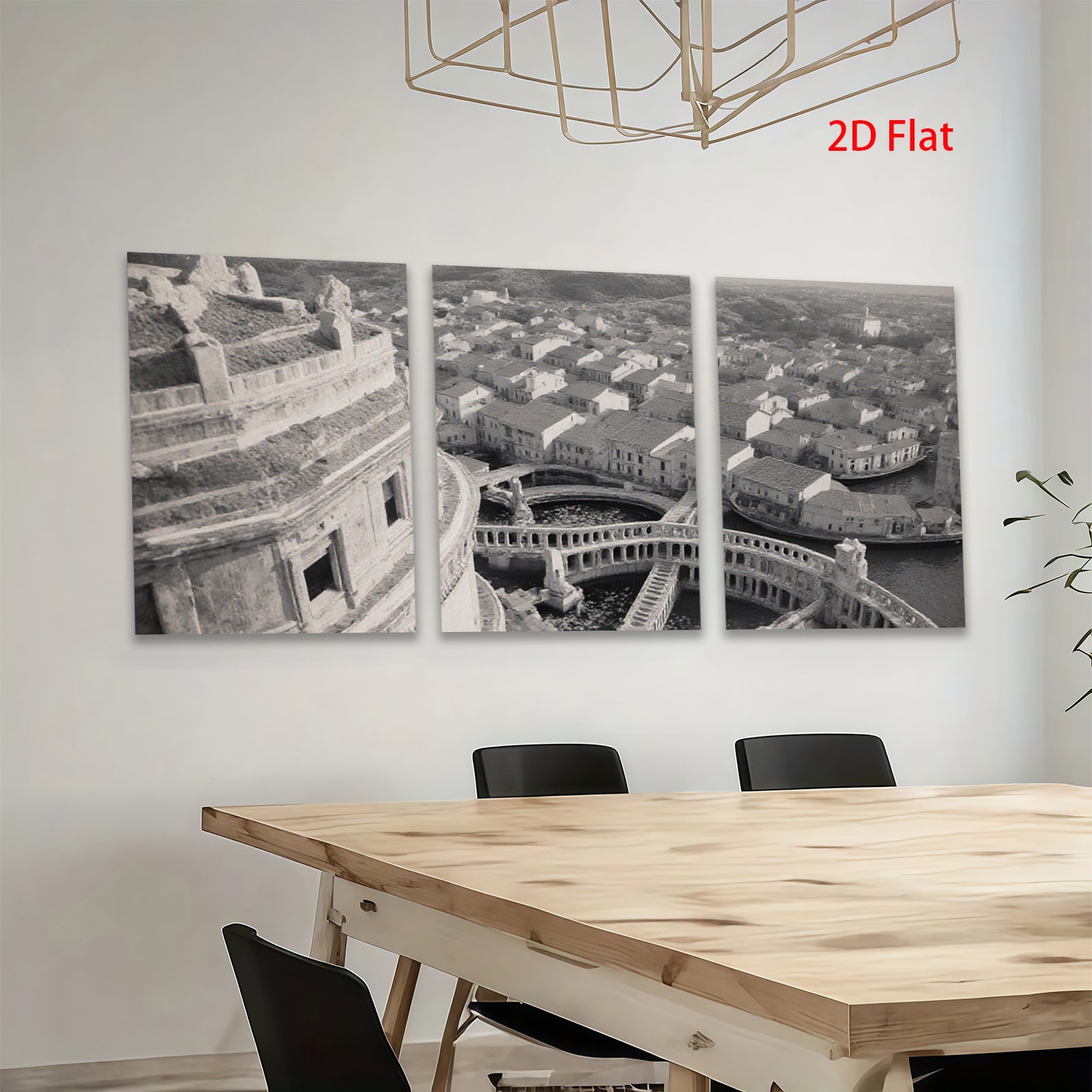 2D flat 1pc Venetian Canals Historic Cityscape Wall Art Living Room Bedroom Decor Gallery Wrapped Canvas Prints Coastal Style Farmhouse Accent Piece Modern Minimalist Artwork