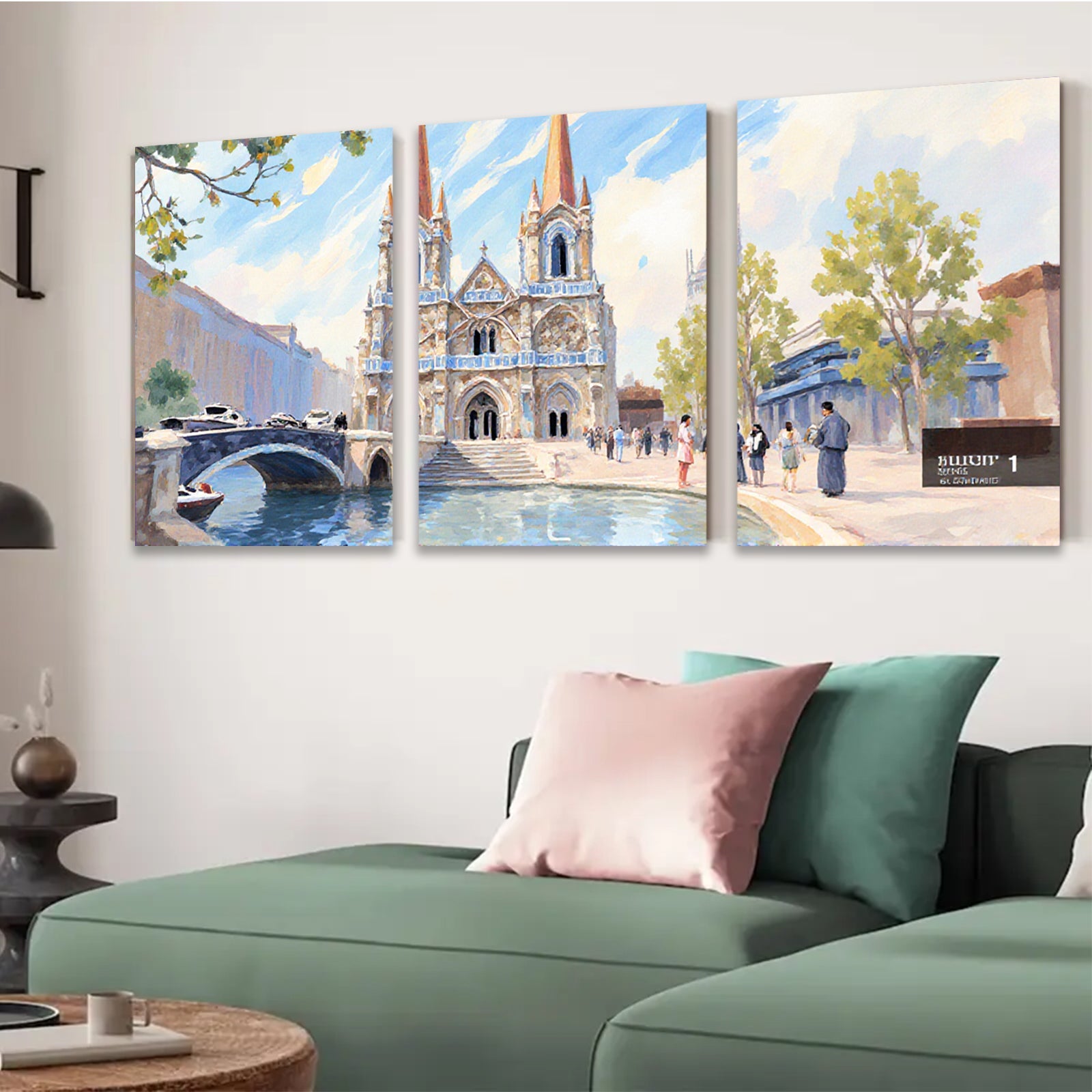2D flat 1pc Venice Canal Scene Italy Architecture Wall Art Modern Home Decor Living Room Bedroom Canvas Prints Farmhouse Style Rustic Chic Gallery Wrapped