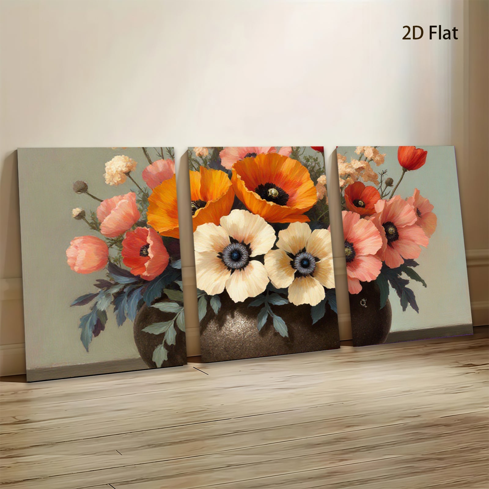 2D flat 1pc Vibrant Floral Still Life Bouquet Farmhouse Wall Decor Living Room Bedroom Art Prints Canvas Paintings Modern Home D��cor