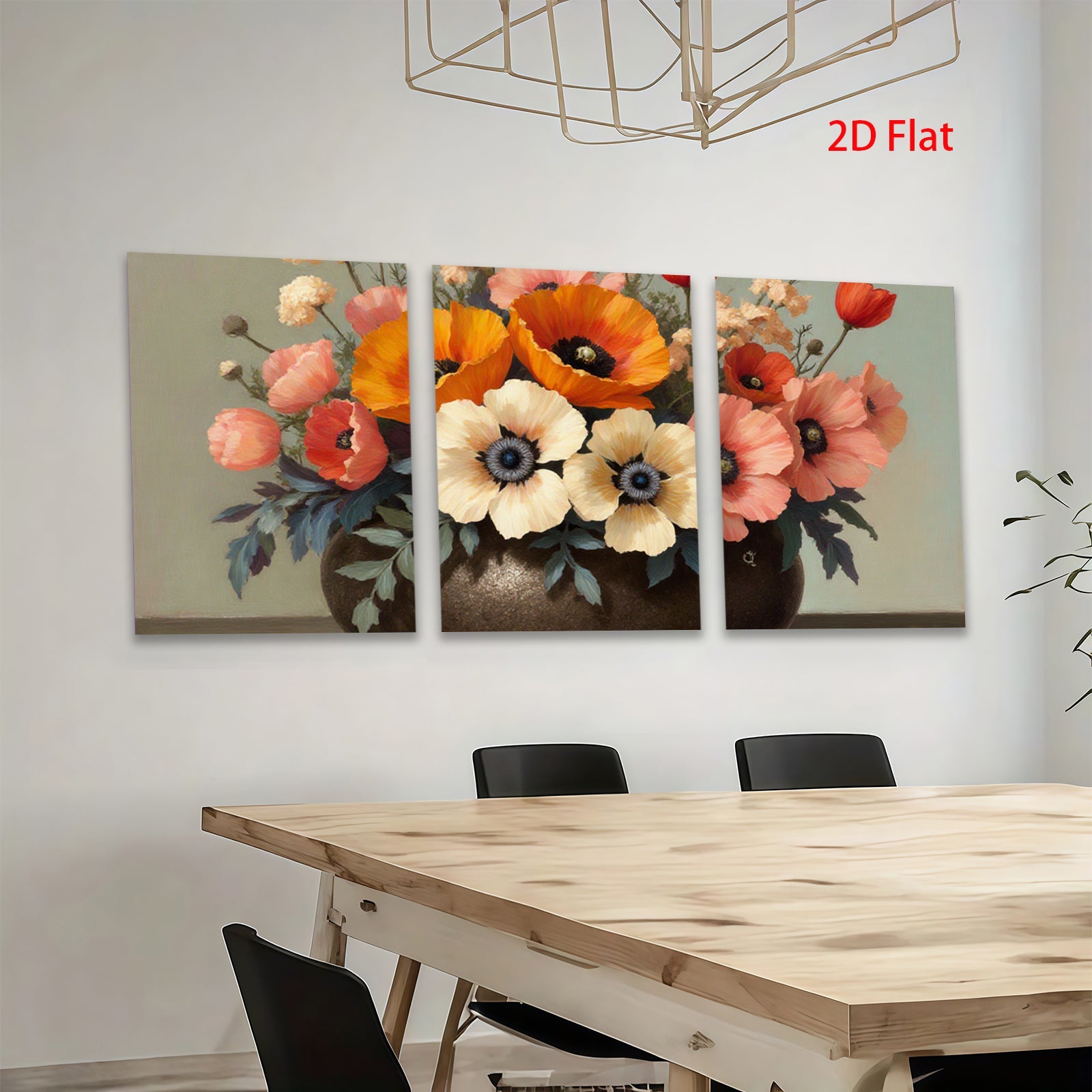 2D flat 1pc Vibrant Floral Still Life Bouquet Farmhouse Wall Decor Living Room Bedroom Art Prints Canvas Paintings Modern Home D��cor