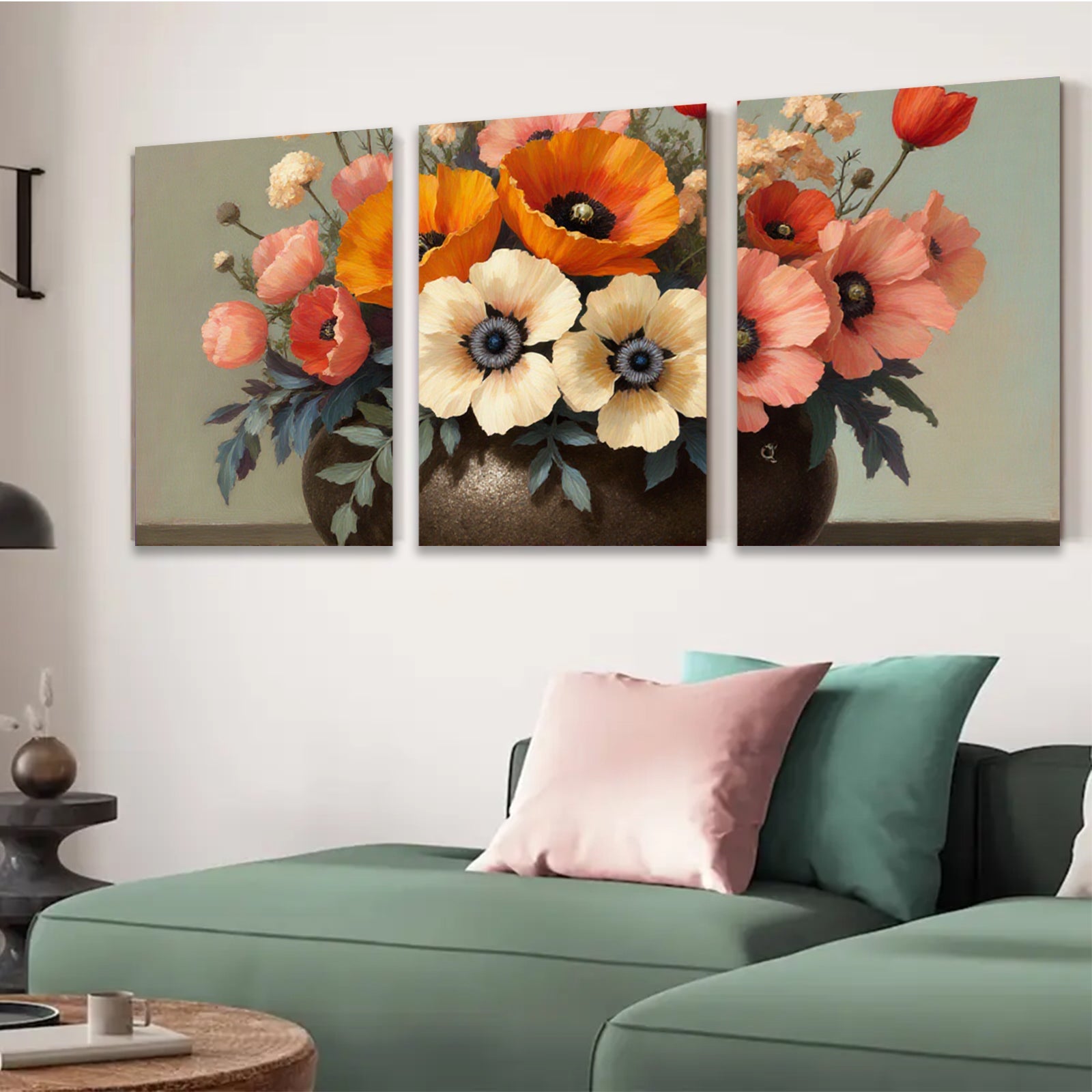 2D flat 1pc Vibrant Floral Still Life Bouquet Farmhouse Wall Decor Living Room Bedroom Art Prints Canvas Paintings Modern Home D��cor