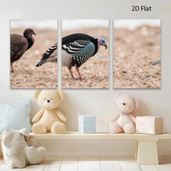 2D flat 1pc Vibrant Painted Bunting Bird Wildlife Nature Farmhouse Wall Decor Living Room Bedroom Modern Canvas Art Prints Botanical Floral Gallery Wrapped