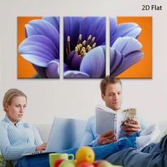 2D flat 1pc Vibrant Purple Crocus Bloom Floral Wall Art Living Room Bedroom Decor Modern Farmhouse Style Canvas Prints for Home Gallery Wrapped Tealightful